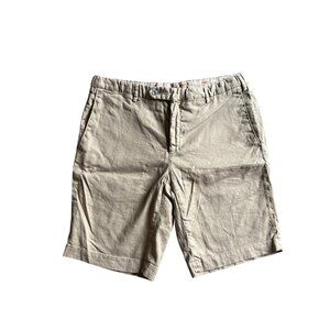 Zanella Mens Linen Shorts Khaki Size 36 Casual